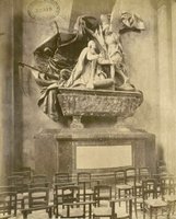 Saint Sulpice Slodtz's funerary monument of Lnaguet de Gergy who denied funeral to Adrienne Lecouvreur in 1730 Atget
