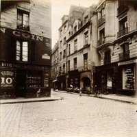 Angle rue des Rosiers et Ferdinand Duval Atget