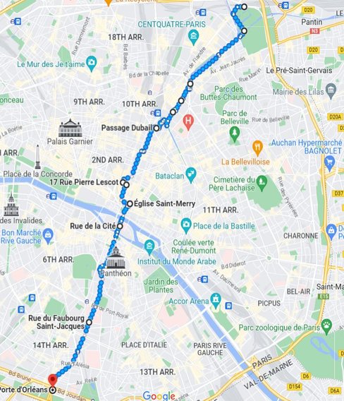 Map stroll Paris Camino