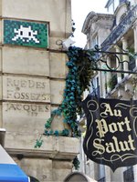 Au Port Salut ancienne inscription rue des Fossés Sy Jacques 
