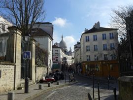 Sacre Coeur from rue de Norvins
