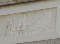 Bas relief representing Berlioz's house 22 rue du Mont-Cenis