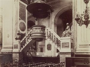 Saint-Sulpice pulpit offered to the church of Saint-Sulpice by Mr le Duc D'aiguillon 1788 Atget