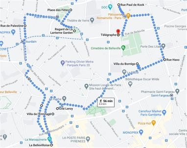 Stroll Paris Belleville itinerary