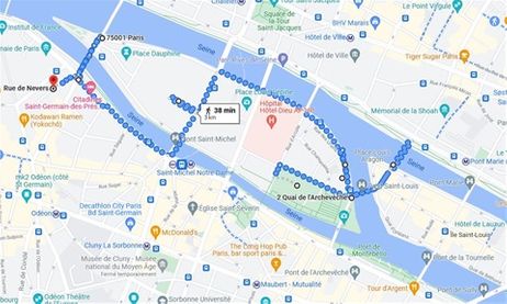Stroll in old medieval Paris Ile de la Cite detailed itinerary