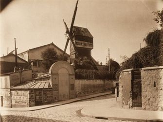Le moulin Radet et le bal du Moulin de la Galette rue Lepic Atget